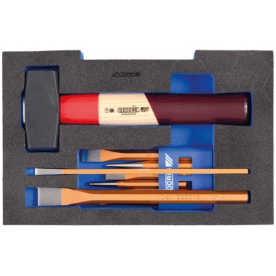 Gedore 1100 CT1-350 Chisel set, in 1/2 L-BOXX 136 Module, 9 pieces