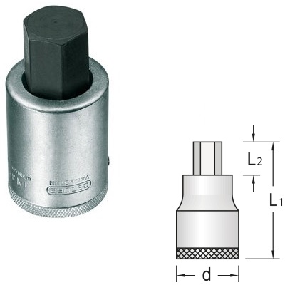 Gedore IN 32 17 Screwdriver bit socket 3/4" Inbus 17 mm