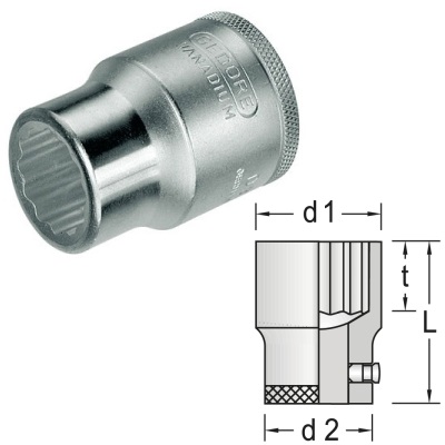 Gedore D 32 19 Socket 3/4" UD-profile 19 mm
