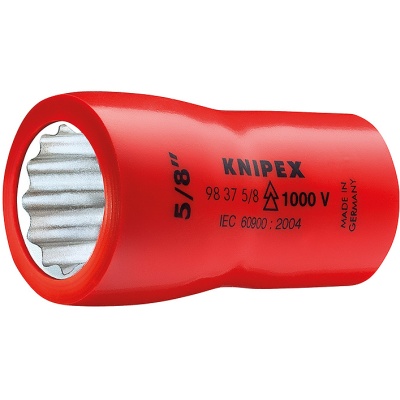Knipex 98 37 1/2" 12-Point Socket with internal square 3/8", 1/2"