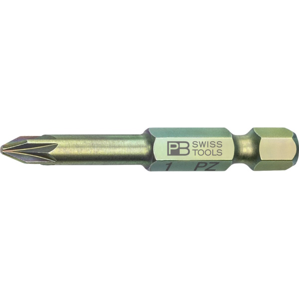 PB Swiss Tools E6.192/0 PrecisionBit Pozidriv, 50 mm lang, gre PZ0