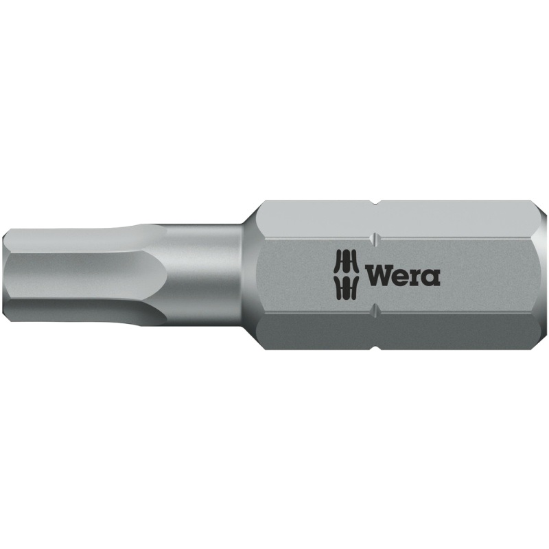 Wera 840/1 Z BO 6x25 Bit serie 1 Hex-Plus Inbus met boring, 6 mm